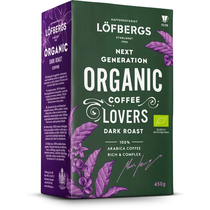 Löfbergs Organic Dark roast kahvi 450g Luomu｜Löfbergs 有机深烘焙咖啡 450g 有机
