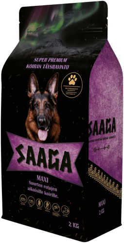 Saaga Maxi täysravinto suurten rotujen aikuisille koirille 2kg
