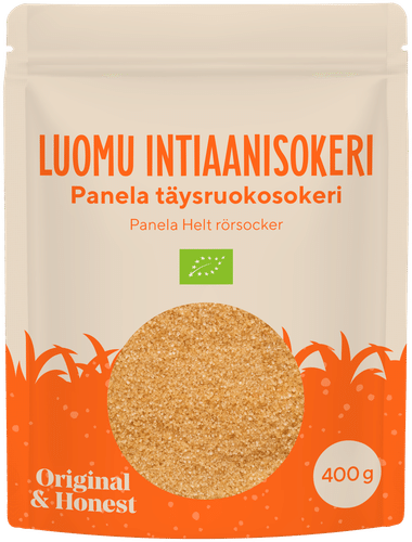 Original & Honest Luomu Intiaanisokeri (panelasokeri) 400g｜Organic Health Original & Honest 有机印度蔗糖（帕内拉糖） 400g