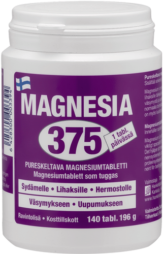 Magnesia 375片咀嚼镁片 140 tabl