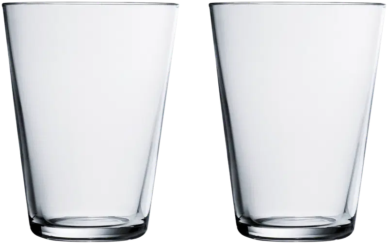 Iittala 卡蒂奥水杯 40cl 透明 2kpl｜Iittala Juomalasi Kartio 40cl kirkas 2kpl