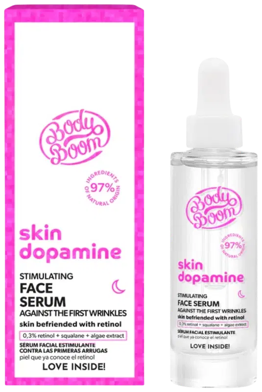 BodyBoom 焕活0.30%视黄醇面部精华 30ml｜BodyBoom skin dopamine stimuloiva 0,30 % retinolikasvoseerumi 30ml