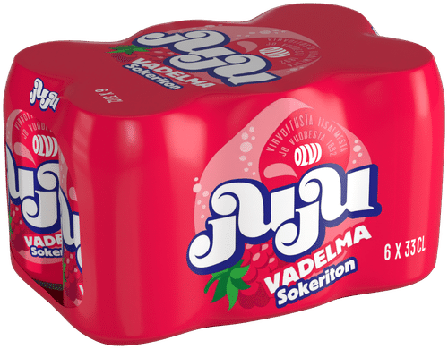 Juju 6xOLVI Juju 覆盆子 无糖 0.33升 罐装