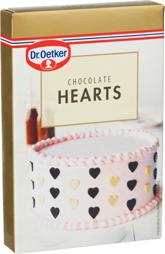 Dr. Oetker Chocolate Hearts suklaakoristekuviot 45g｜Dr. Oetker 巧克力心形装饰糖 45g