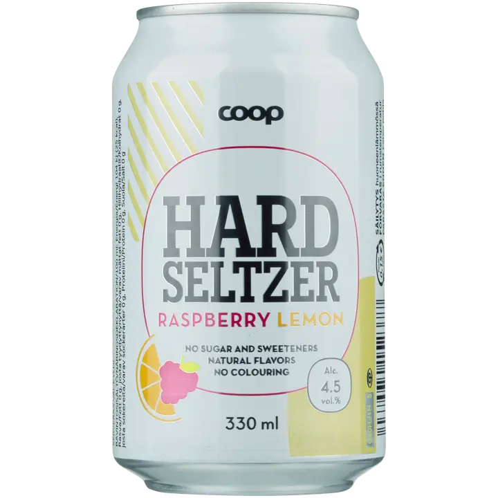 Coop Raspberry-Lemon 4,5% 330ml hard seltzer｜Coop 覆盆子柠檬 4.5% 330ml 硬苏打水