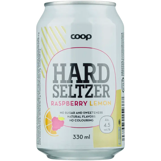 Coop Raspberry-Lemon 4,5% 330ml hard seltzer｜Coop 覆盆子柠檬 4.5% 330ml 硬苏打水