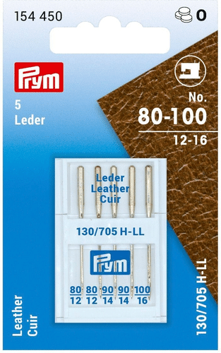 Prym 皮革缝纫机针套装 80-100号 5支/包