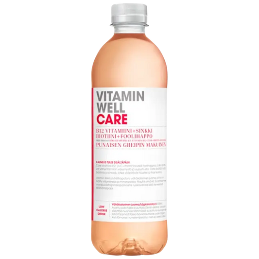 Vitamin Well Care, punaisen greipin makuinen vitaminoitu hiilihapoton juoma 500ml｜Vitamin Well Care，红葡萄柚味维生素非碳酸饮料 500ml