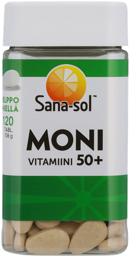 Sana-sol 50+多种维生素矿物质片膳食补充剂 120tabl