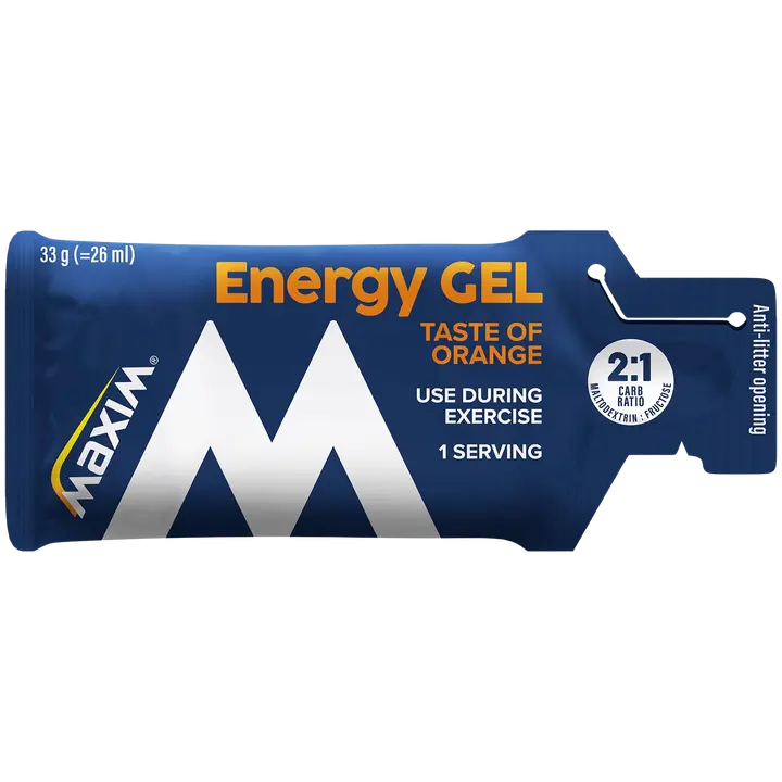 Maxim Energy Gel Orange taste appelsiininmakuinen energiageeli 33g-Maxim Energy Gel Orange 口味 橙味能量胶 33g