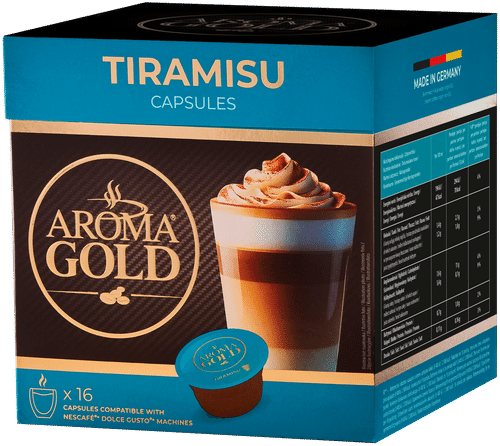 AROMA GOLD Tiramisu DG PODS X 16 256g｜Aroma Gold 提拉米苏 DG PODS X 16 256g