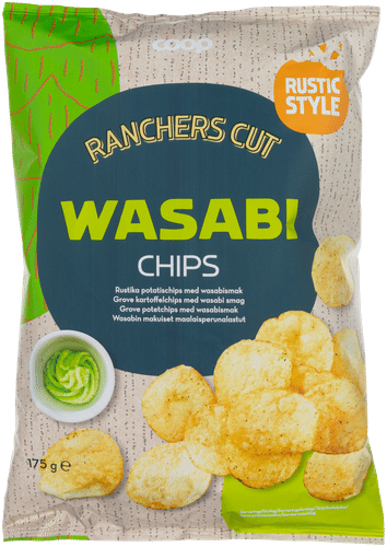 Coop 乡村薯片芥末味 175 g｜Coop maalaisperunalastut wasabi 175 g
