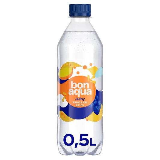 Bonaqua Juicy Mango & Acai Hiilihapotettu juoma plo 0.5 L｜Bonaqua 多汁芒果巴西莓碳酸饮料 plo 0.5 L