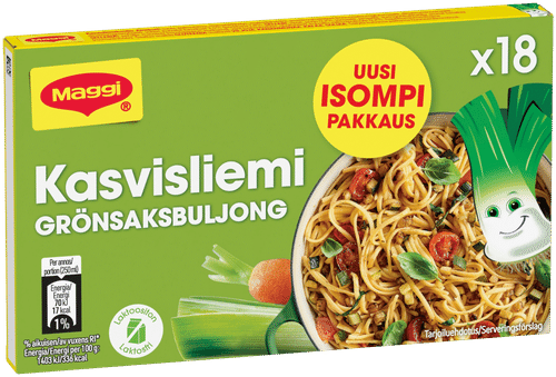 Maggi 180克蔬菜汤块 18kpl｜Maggi 180g Kasvisliemi liemikuutio 18kpl