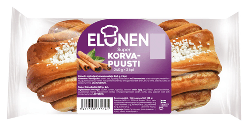 Elonen Superkorvapuusti 2kpl 240g｜Elonen 超级肉桂卷 2个 240g