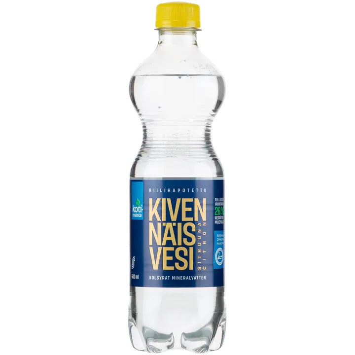 Kotimaista hiilihapotettu Kivennäisvesi sitruuna 500 ml｜Kotimaista 柠檬碳酸矿泉水 500 ml