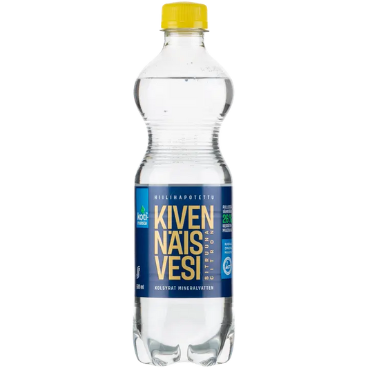 Kotimaista hiilihapotettu Kivennäisvesi sitruuna 500 ml｜Kotimaista 柠檬碳酸矿泉水 500 ml