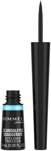Rimmel 2,5ml Scandaleyes Waterproof Liquid Eyeliner 003 Black nestemäinen silmänrajausväri