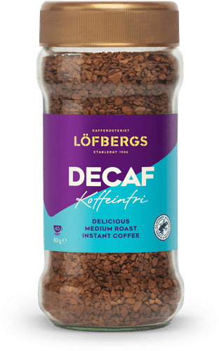 Löfbergs Kofeiiniton pikakahvi 80 g Rainforest Alliance｜Löfbergs 脱咖啡因速溶咖啡 80 克 雨林联盟