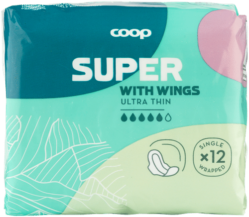 Coop 蝶形超薄超强吸收卫生巾 12 kpl