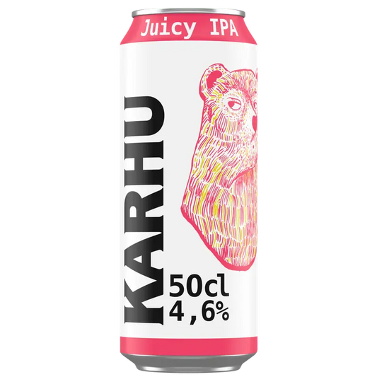 Karhu Juicy IPA olut 4,6 % tölkki 0,5 L｜Karhu 多汁 IPA 饮料 4.6% 罐装 0,5 L