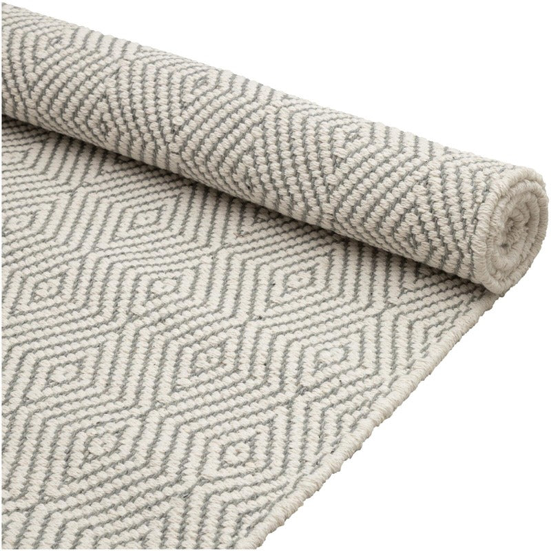 House 棉质地毯 Twill 60x90 厘米 本白/浅灰色