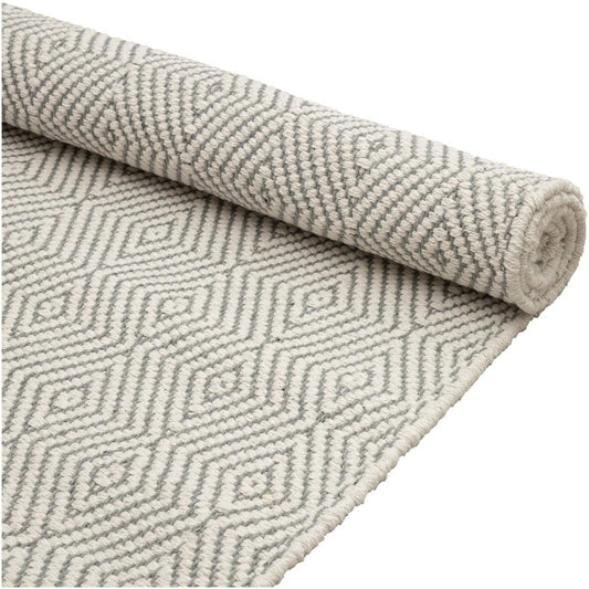 House 棉质地毯 Twill 60x90 厘米 本白/浅灰色