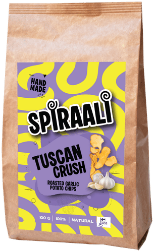 Spiraalisipsi Tuscan Crush käsintehdyt perunasipsit