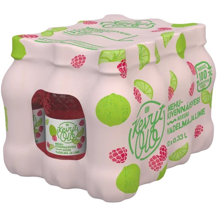 12xKevytOlo Vadelma-Lime mehukivennäisvesi 0,33 l kmp｜KevytOlo 12xKevytOlo 覆盆子酸橙汁矿泉水 0.33 升 kmp