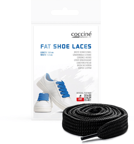 Cocciné fat shoe laces kengännauhat 120cm black