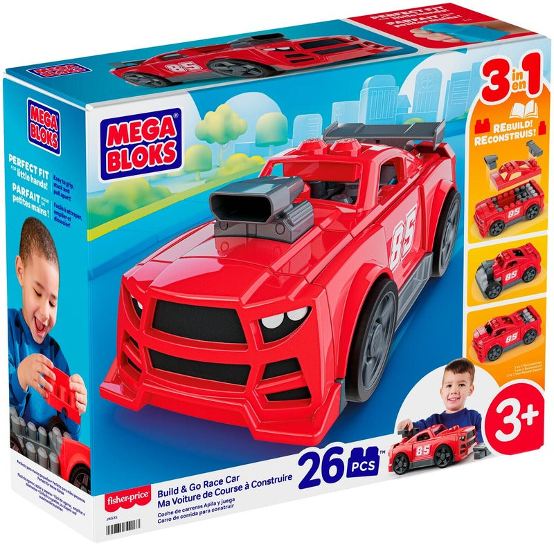 Mattel Mega Bloks 建造与竞速赛车套装