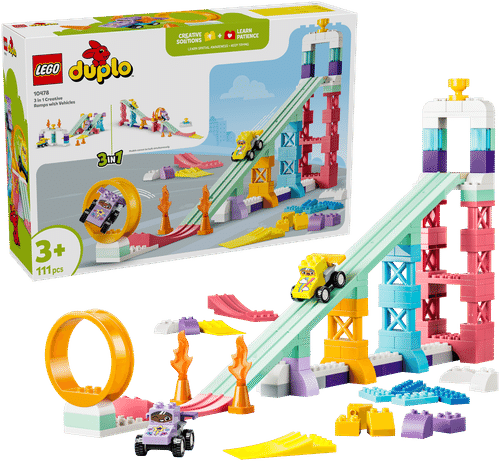 LEGO DUPLO Town 乐高得宝小镇 10478 创意坡道和车辆三合一