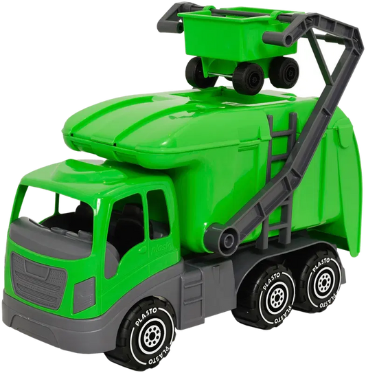 Plasto 回收车，长40厘米，绿色｜Plasto kierrätysauto, pituus 40 cm, vihreä