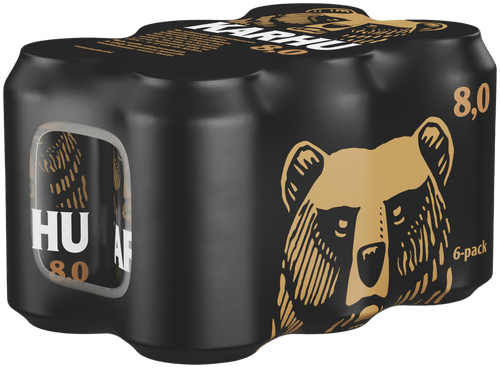 6-pack Karhu Lager olut 8,0 % tölkki 0,33 L