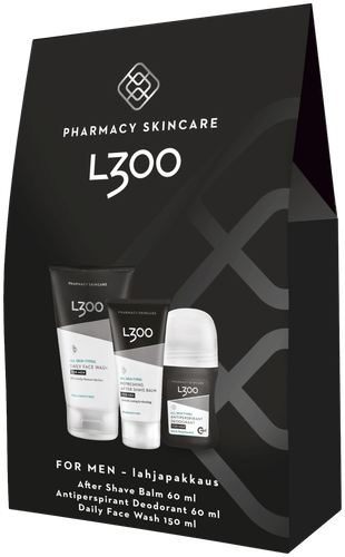 L300 男士礼品套装 面霜、洁面凝胶、止汗/除臭剂 3x60/150/60ml