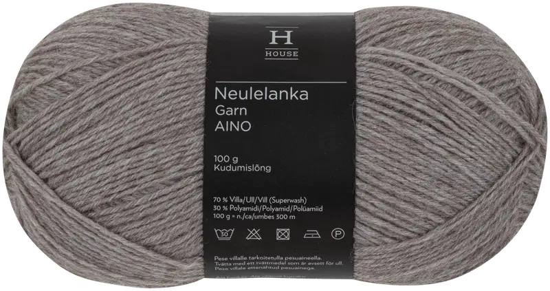 House Aino羊毛混纺纱线100克浅沙米色381｜House lanka Aino villasekoite 100g light sand beige 381