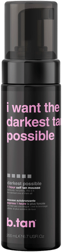 B Tan I Want The Darkest Tan Possible Self Tan Mousse -itseruskettava mousse
