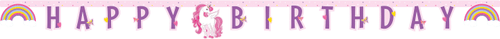 Decorata Party 横幅 独角兽彩虹 生日快乐