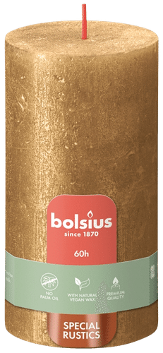 Bolsius 复古桌烛 130/68 金色闪光