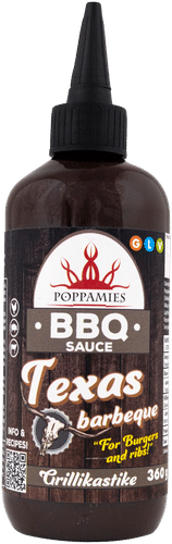 Poppamies 烧烤酱 德州味 360g｜Poppamies BBQ Sauce Texas barbeque grillikastike 360g