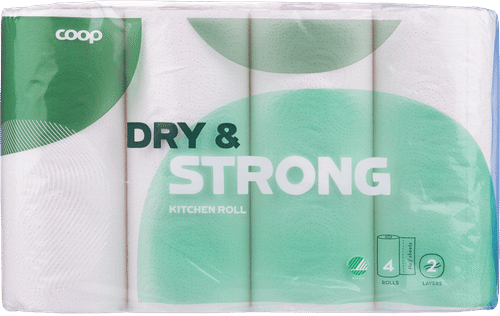 Coop 半张厨房纸巾Dry & Strong 4卷