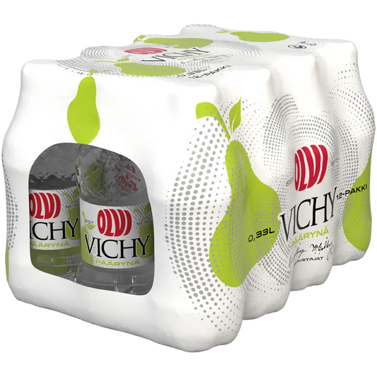 12xOLVI Vichy Päärynä 0,33 l kmp｜Olvi 12xOLVI 维希梨 0.33 升瓶装