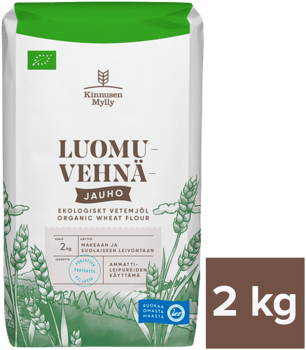 Kinnusen Mylly Luomuvehnäjauho 2 kg｜Kinnusen Mylly 有机小麦粉 2 kg