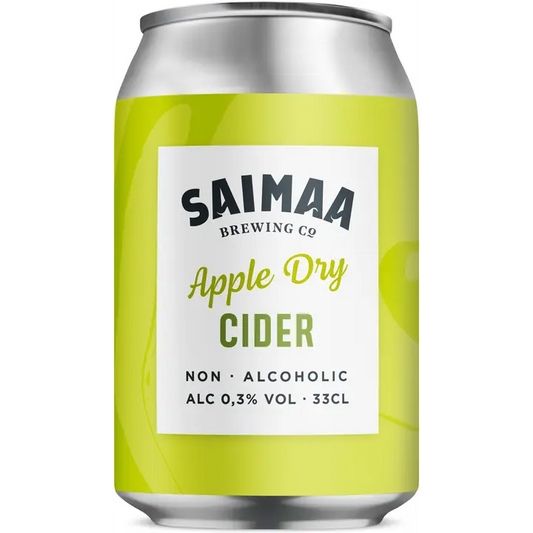 Saimaa Apple Dry Non-Alcoholic Cider 0,3% siideri 0,33l tölkki｜Saimaa 苹果干0度苹果饮品 0.3% 苹果饮品 0.33 升罐装