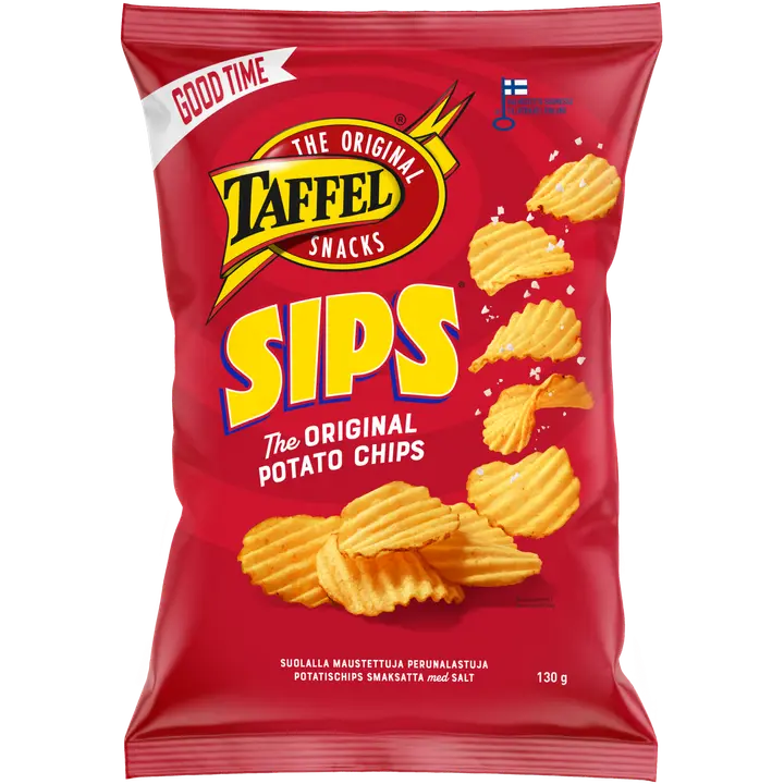 Taffel Sips suolattu sipsi 130g-Taffel 薯片 盐渍薯片 130g