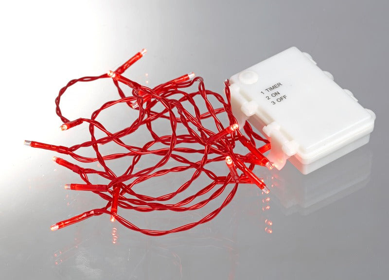 House Rufus户外灯串 20 LED，红色