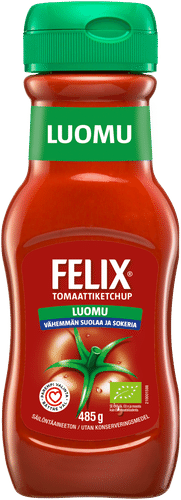 Felix 有机减盐减糖番茄酱 485g｜Felix luomu vähemmän suolaa ja sokeria ketsuppi 485g
