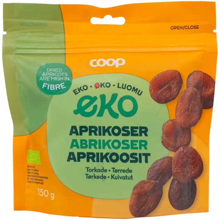 Coop kuivatut aprikoosit luomu 150 g  -Coop 有机杏干 150 g