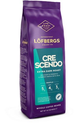 Löfbergs Crescendo Papukahvi 400 g Rainforest Alliance｜Löfbergs Crescendo Bean 咖啡 400 克 雨林联盟