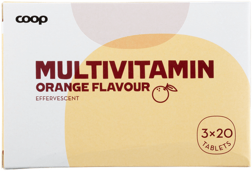 Coop 多种维生素橙味泡腾片 3x20 kpl